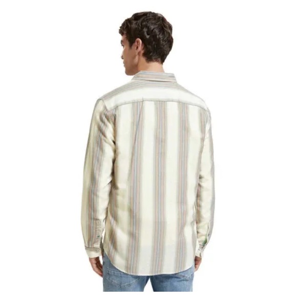 Scotch & Soda Brand New Crinkle Stripe Shirt - Picture 10 of 11